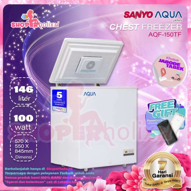 Promo FREEZER BOX DAGING AQUA AQF 150TF NO FROST NEW CHEST