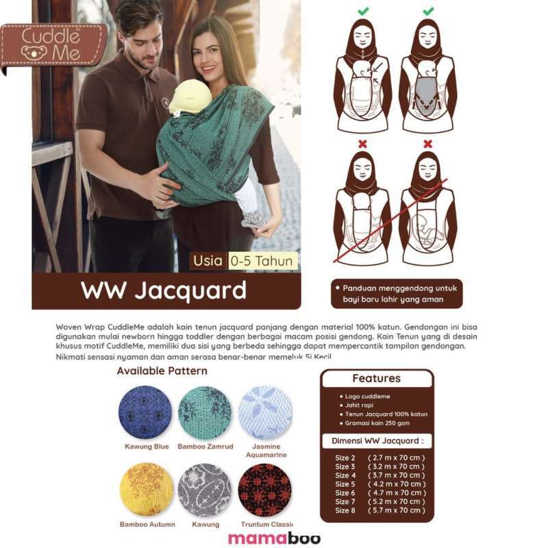 Cuddle me Gendongan Woven Wrap