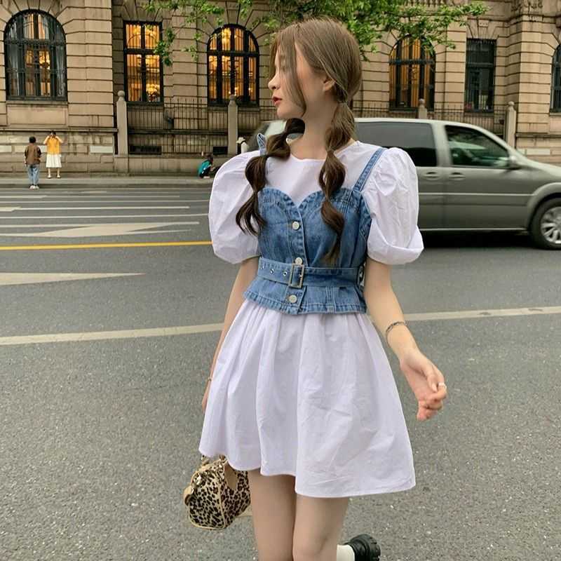Mini dress hot sale jeans