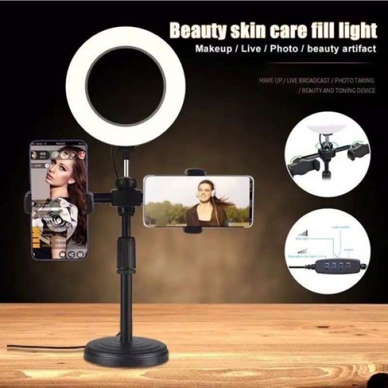 Ring Light Medium Lampu Ringlight LED Tripod Tiktok Live Tools 2in1  RINGLIGHT 100 ORIGINAL