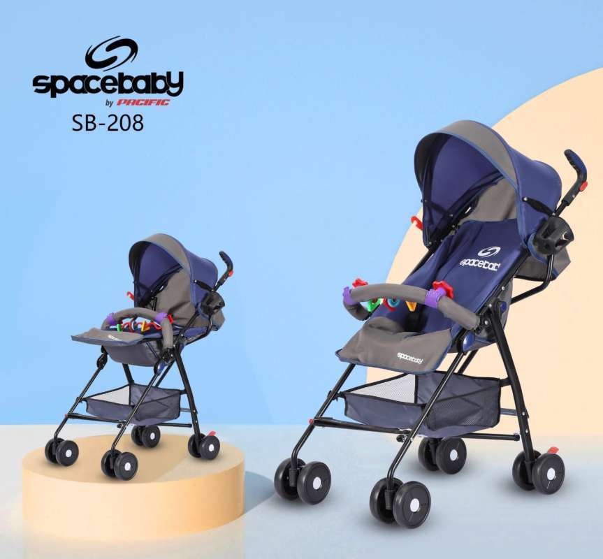SPACE BABY STROLLER SB 208 BUGGY POSISI 30 KG Kereta Dorong Bayi