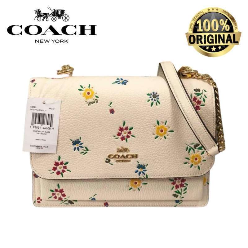 klare crossbody with wild meadow print