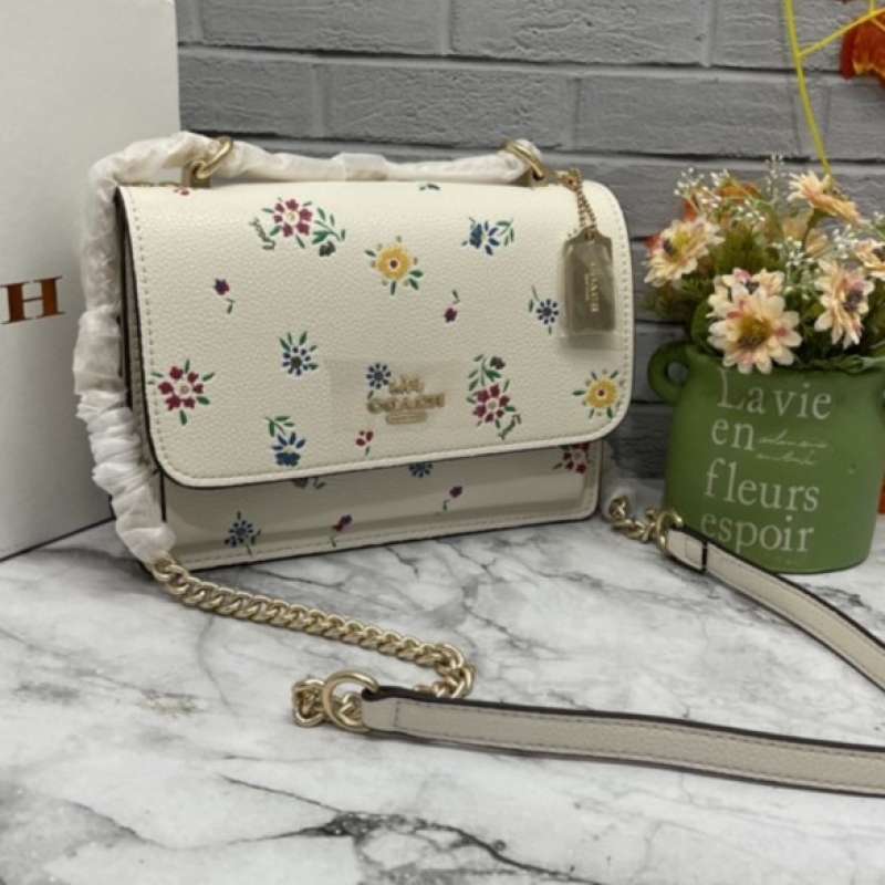 klare crossbody with wild meadow print