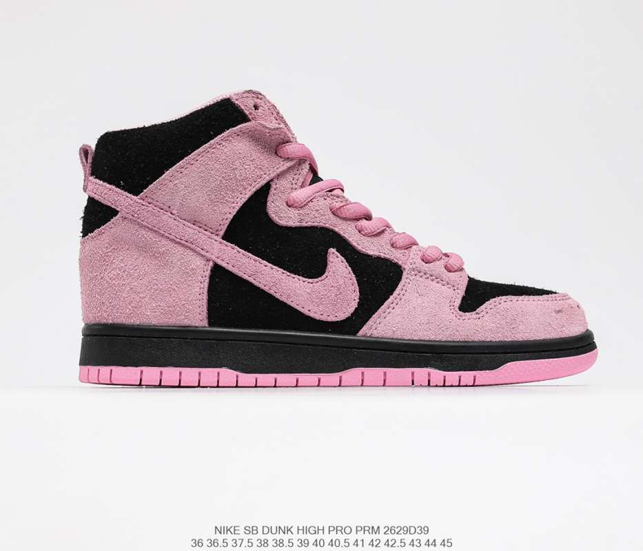 black and pink high tops