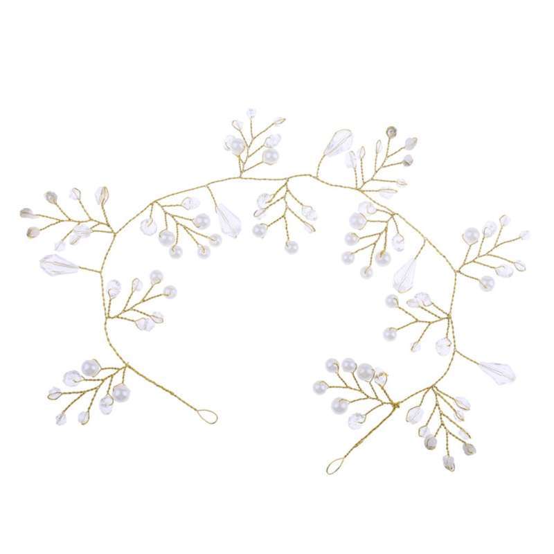 Jual Elegant Women Hair Chain Pearls 