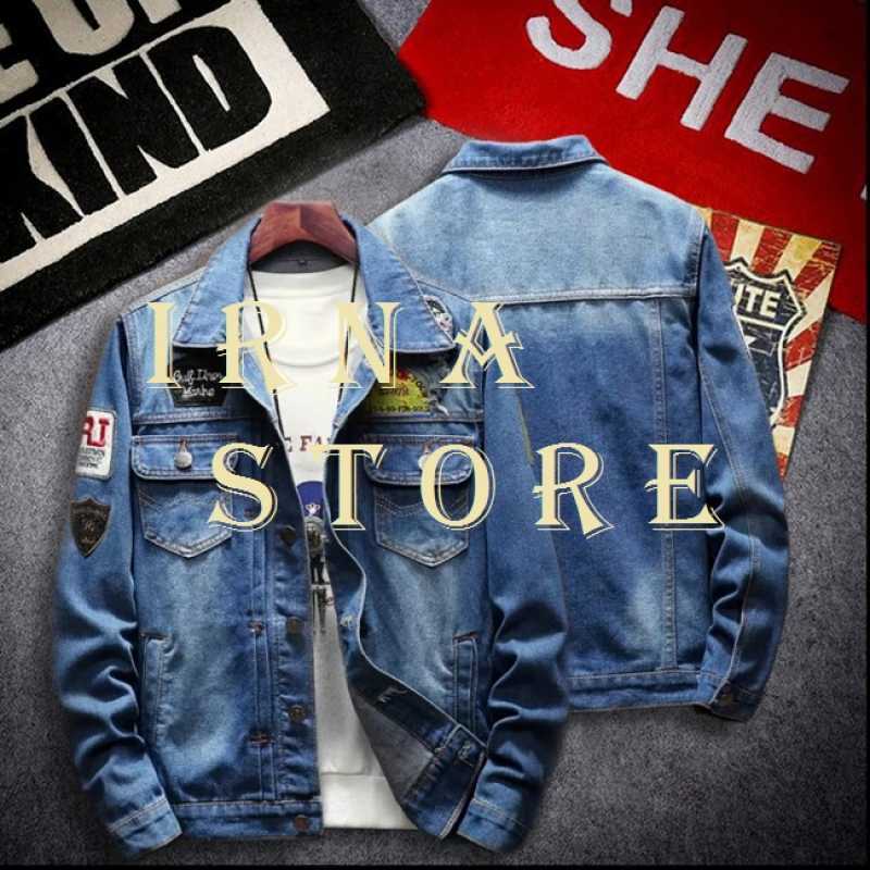 Jual Jaket jeans denim pria levis bluewash biowash premium Jaket