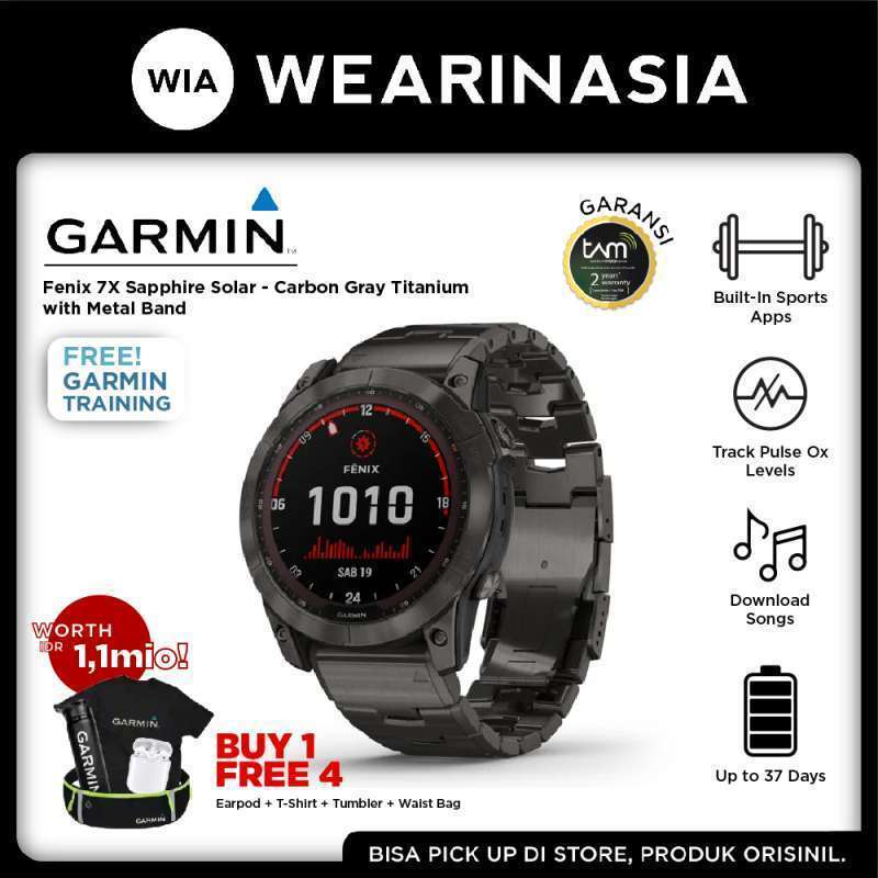 Smart Watch Fungsi Jam Garmin Garmin Fenix 7X Shappire Solar