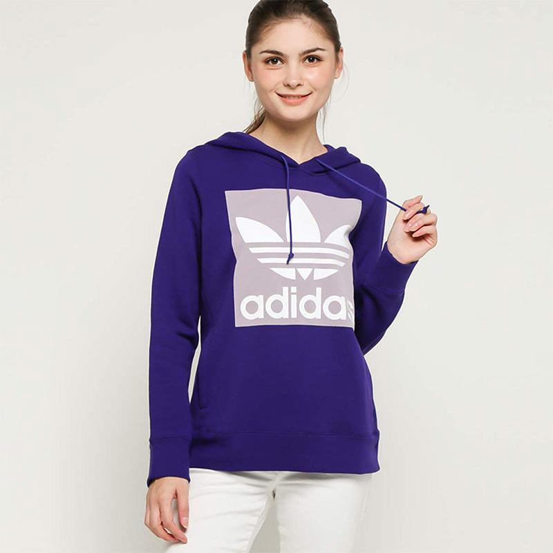 Adidas trefoil hoodie dames