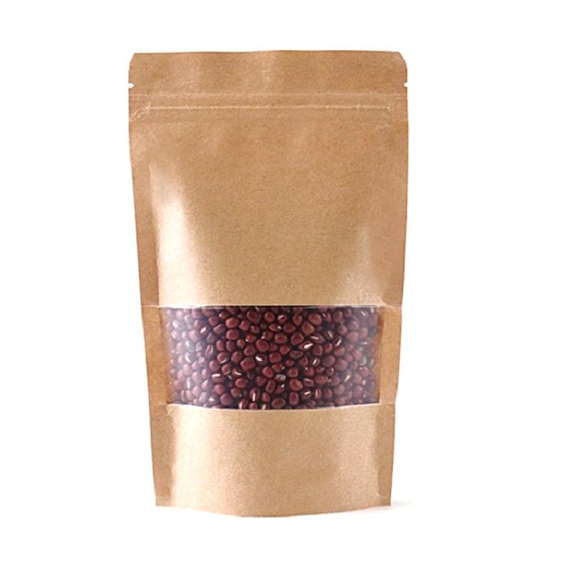 Promo Standing Pouch 14x22cm Laminated Brown Kraft Paper Semi