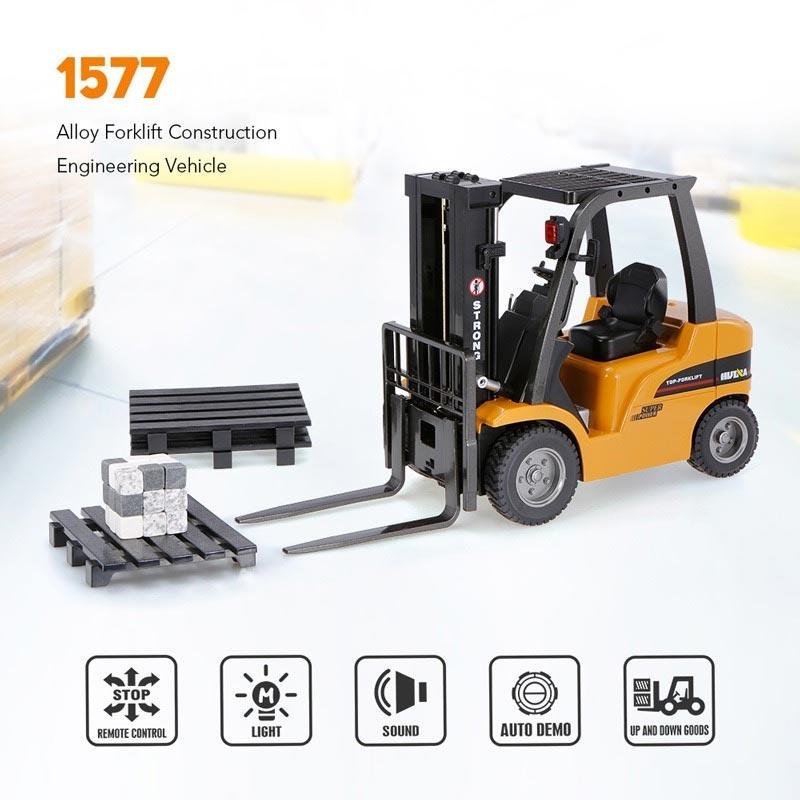 Jual Huina Toys 1577 Rc Forklift Truck Crane 2 4ghz 8ch Remote Control 1 10 Online Desember 2020 Blibli