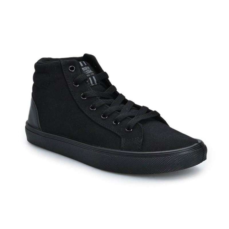 solid black high top vans