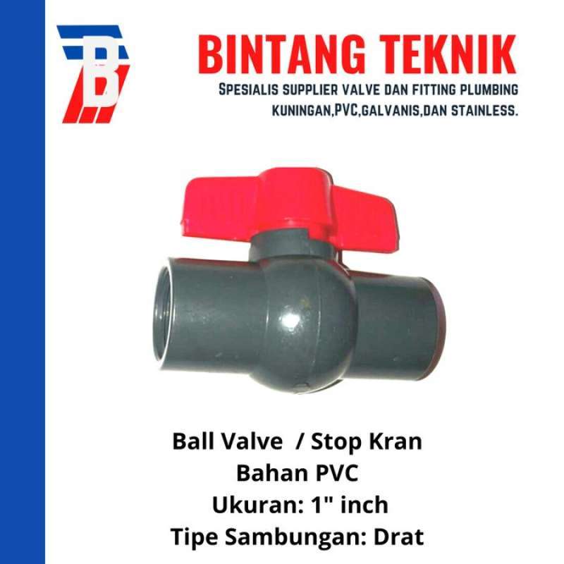 Harga ball valve pvc deals