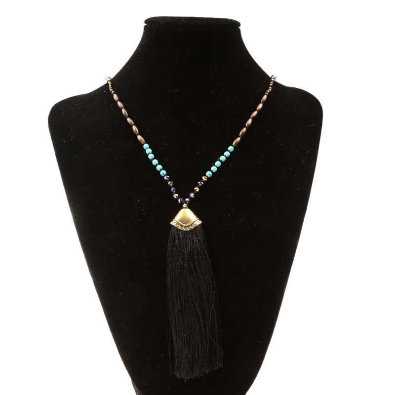 Promo 2xBoho Beaded Rope Chain Tassel 