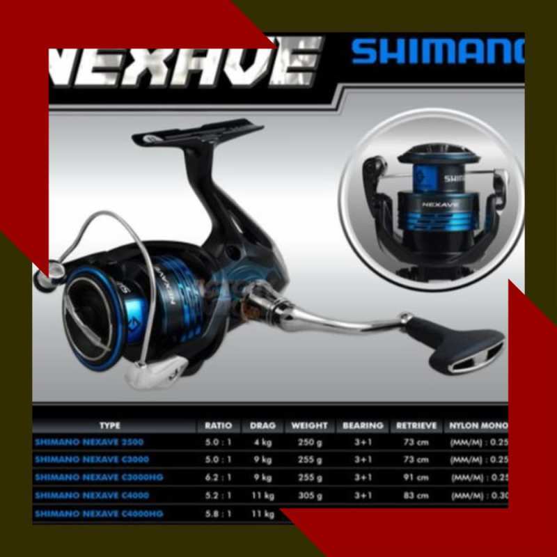 Promo Reel Shimano Nexave 2021 C3000Hgfi New Diskon 5% di Seller