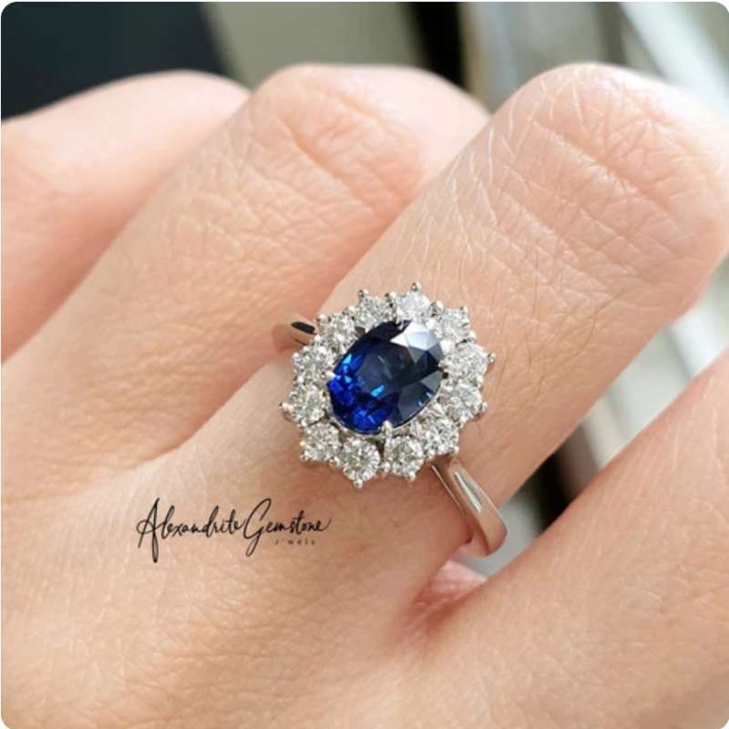 Cornflower Blue Sapphire Ring 1.21ct 