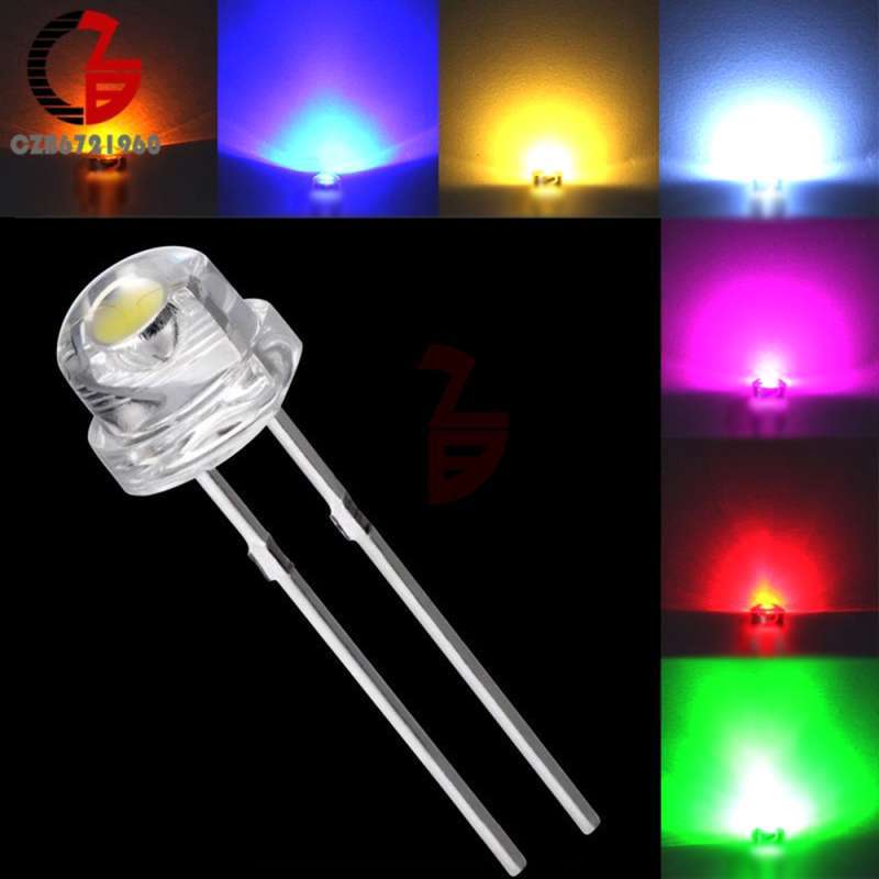 Promo 100Pcs 5mm Diode Straw Hat White 