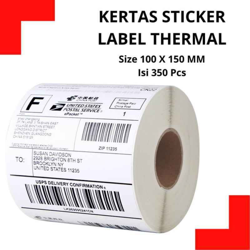 Jual Jual KERTAS STICKER LABEL PRINTER BARCODE 100 X 150 MM ...