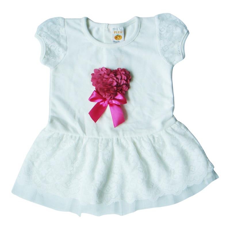 Jual Baju Bayi Perempuan Pleu Dress Brokat Bunga Hati Murah Mei 2021 Blibli