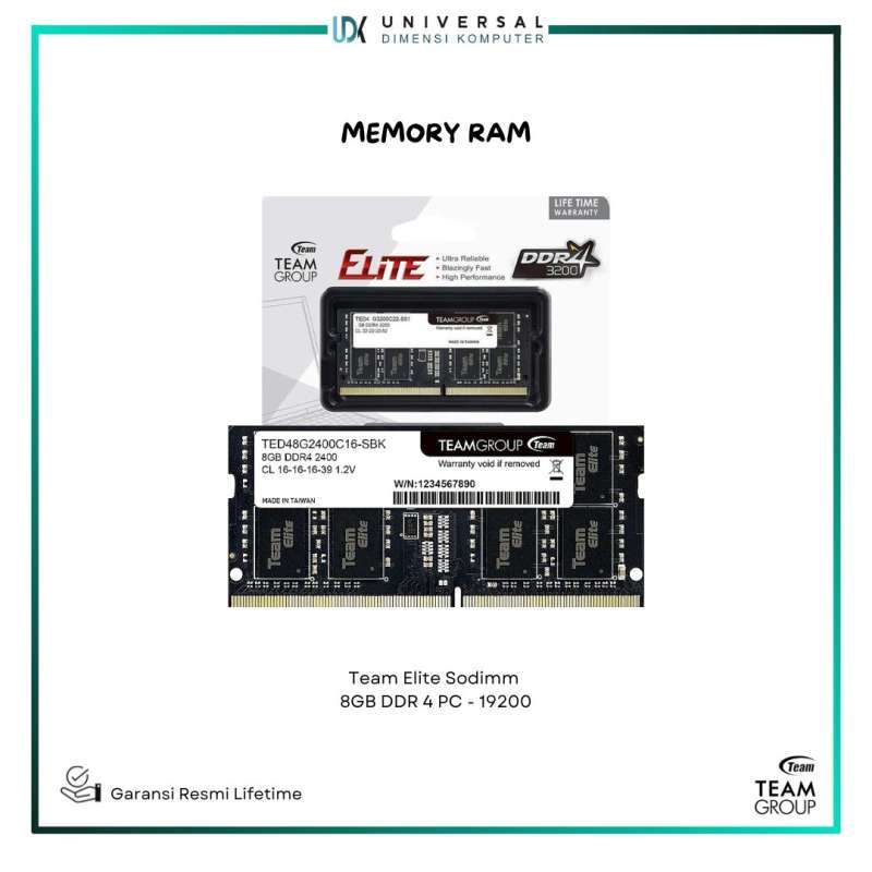 Team elite 8gb discount 2400mhz ddr4 ram