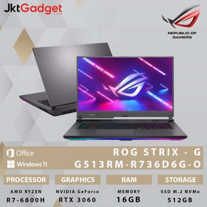 ASUS ROG STRIX-G15 G513RM-R736D6G-O RYZEN 7-6800H 16GB 512GB RTX3060