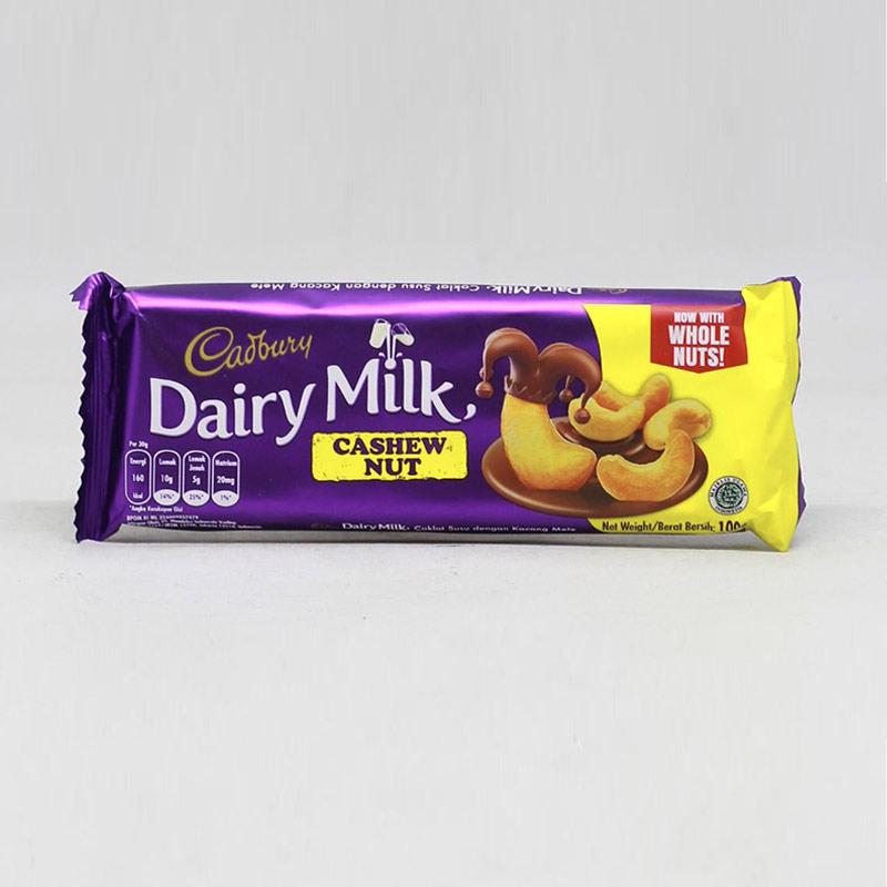 Jual Cadbury Dairy Milk Cashew Nut 100 G Online Februari 2021 Blibli Cadbury dairy milk is a brand of milk chocolate manufactured by cadbury. cadbury dairy milk cashew nut 100 g