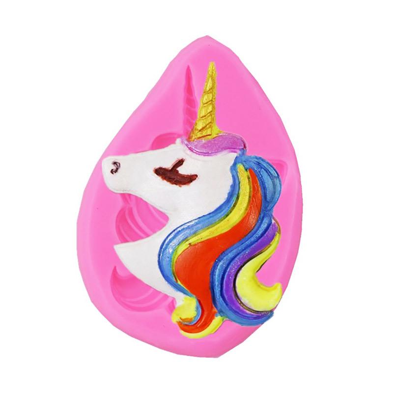 Jual 3d Unicorn Silicone Mold Candy Chocolate Mould Fondant Cake