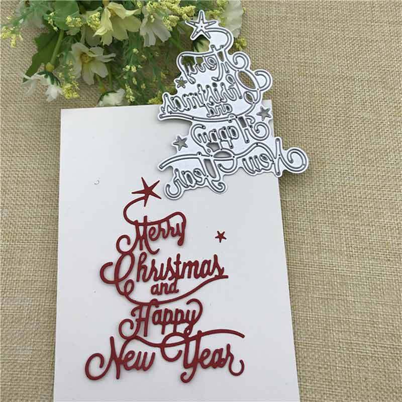 Jual Bluelans Merry Christmas Happy New Year Letter Scrapbook Paper Diy Metal Cutting Dies Murah September 2020 Blibli Com