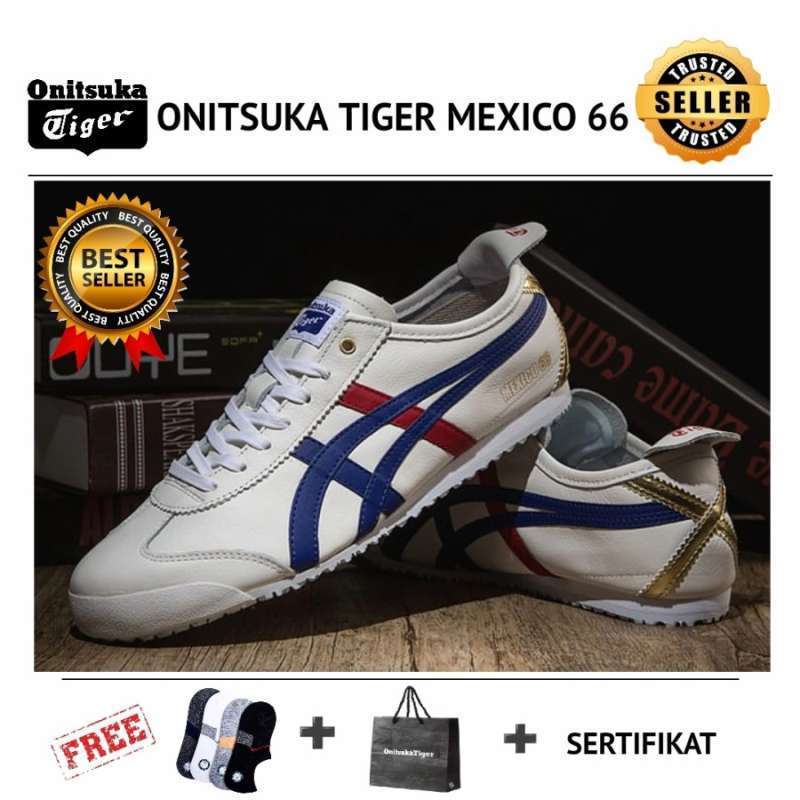 Jual Sepatu Onitsuka tiger original mexico 66 white france x gold