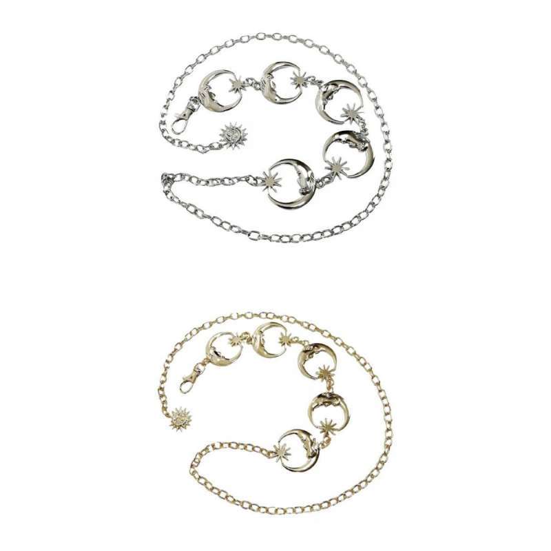 Promo 2Pcs Ladies Moon Star Pendant 