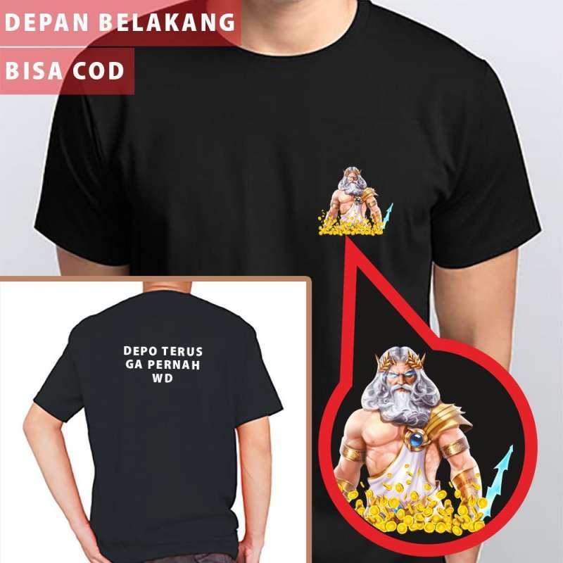 Promo KAOS SLOT ZEUS - PRIA DAN WANITA - KAOS AUTHENTIK - VIRAL Diskon 50% di Seller KAOSBRO - Kota Bekasi, Jawa Barat - Blibli