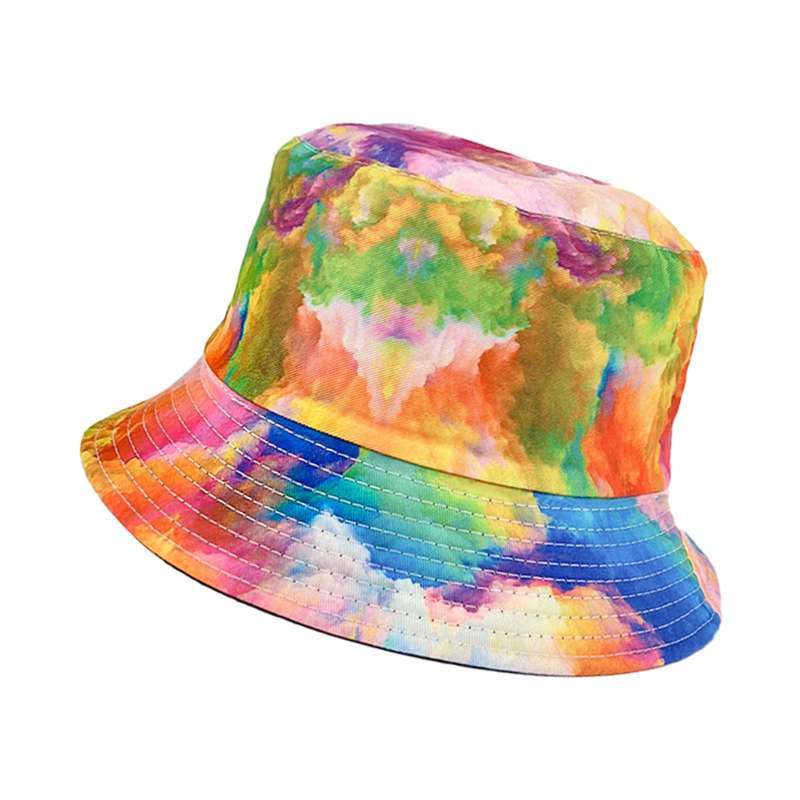 Tie Dye UV Protection Wide Brim Sun Hat 
