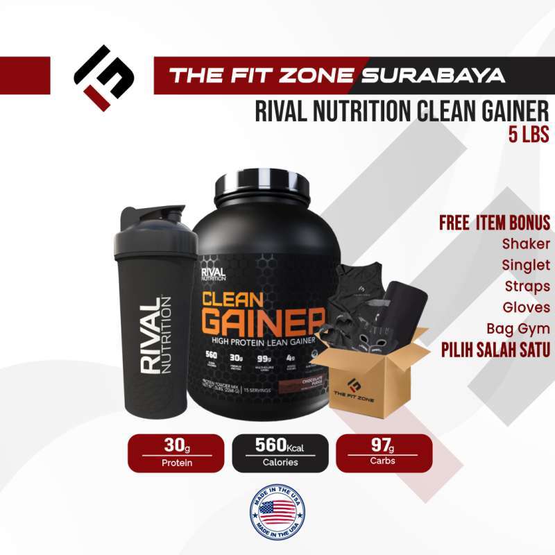 Jual Rival Nutrition Clean Gainer 5Lb Weight Gainer di Seller ...