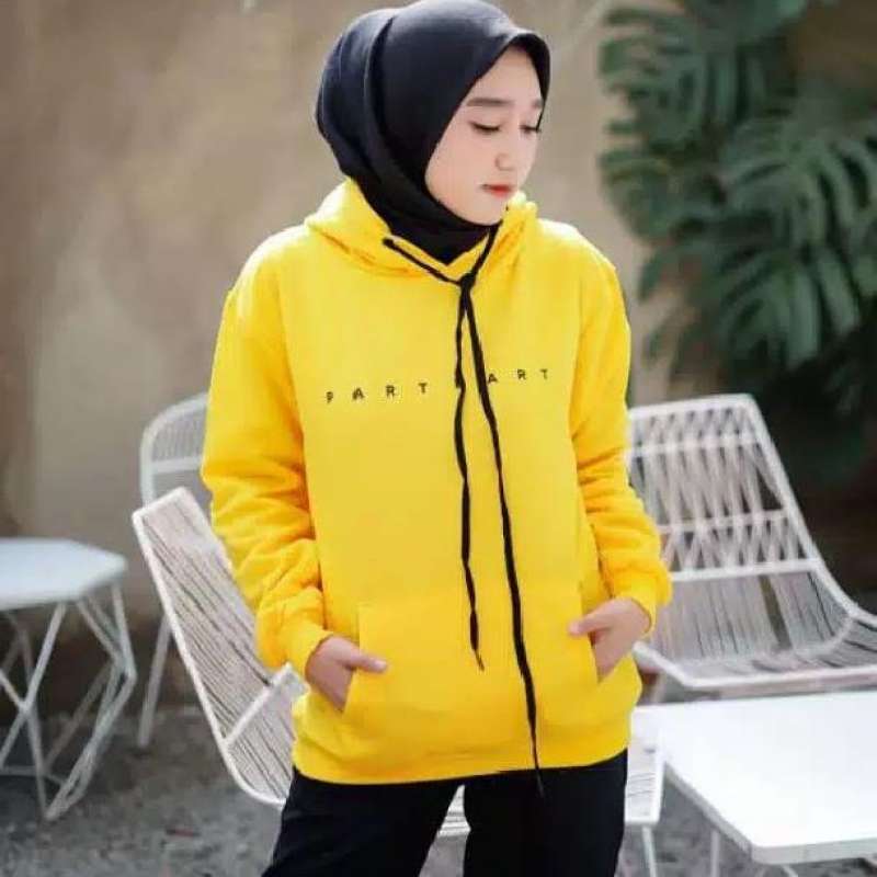 Jual Sweater wanita hoodie Part.part Sweater Wanita Kuning di