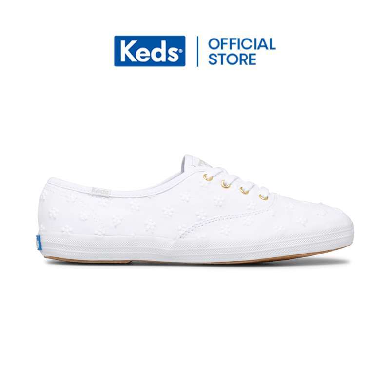 Keds champion best sale eyelet white