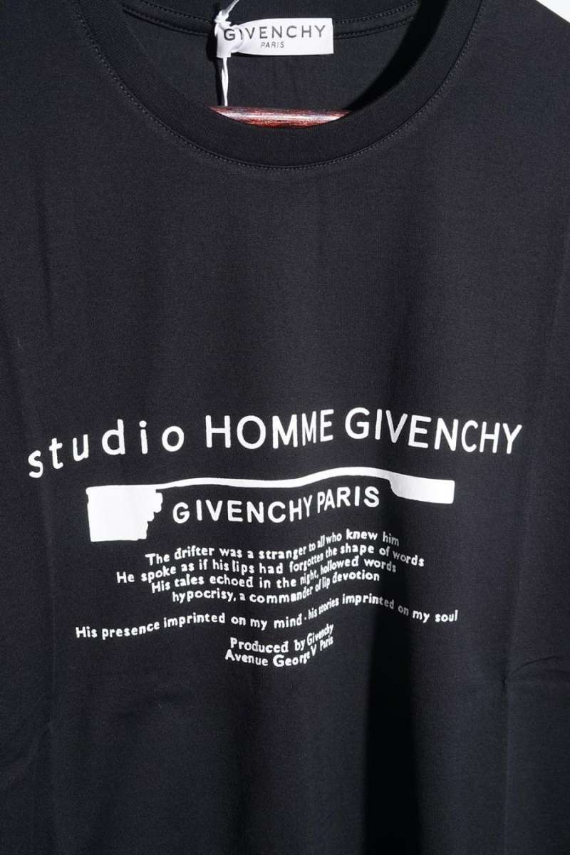 Jual GIVENCHY Men 'Studio Homme GIVENCHY' Logo Printed T-Shirt in Black di  Seller Close - Ploso, Kota Surabaya | Blibli