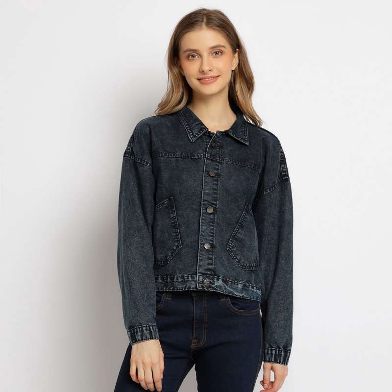 Jaket jeans crop top online