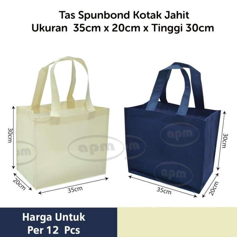 Tas Spunbond Kotak Ukuran 35x20x30 Tas Jahit