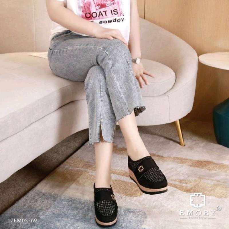 Jual SEPATU WEDGES WANITA EMORY FENTYS ORIGINAL BRAND 39 Aprikot