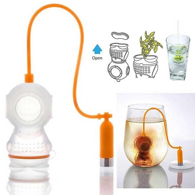 Jual H Ikea Creative Diver Tea Strainer Diffuser Useful Mesh Tea Leaf Infuser Filter Silicone Teabags Tea Bag Kitchen Tool Online September 2020 Blibli Com