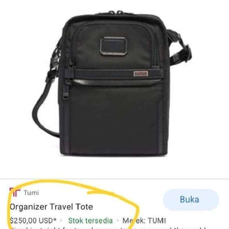 Harga sling bag hot sale tumi original
