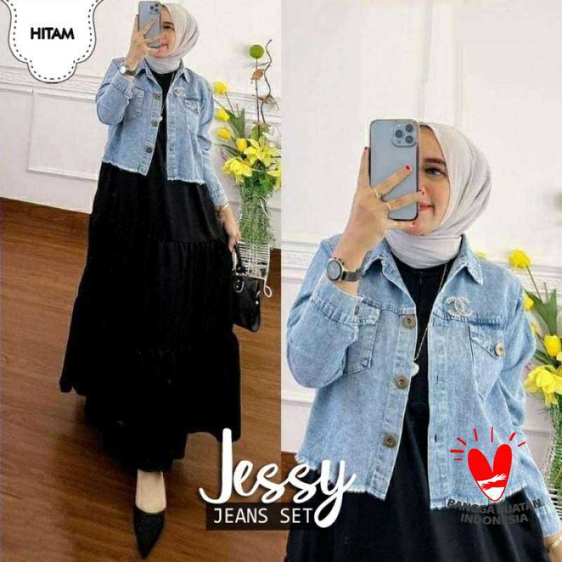Promo Maxi Dress Wanita Setelan 2 In 1 Inner Maxy Busui Outer Jaket Jeans Diskon 5 Di Seller Victoria Grosir Kalideres Kota Jakarta Barat Blibli