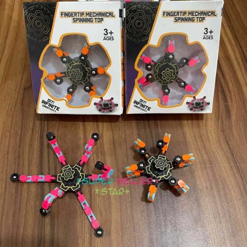 Mainan Fingertrip Mechanical Spinner Gyro Mainan Edukatif