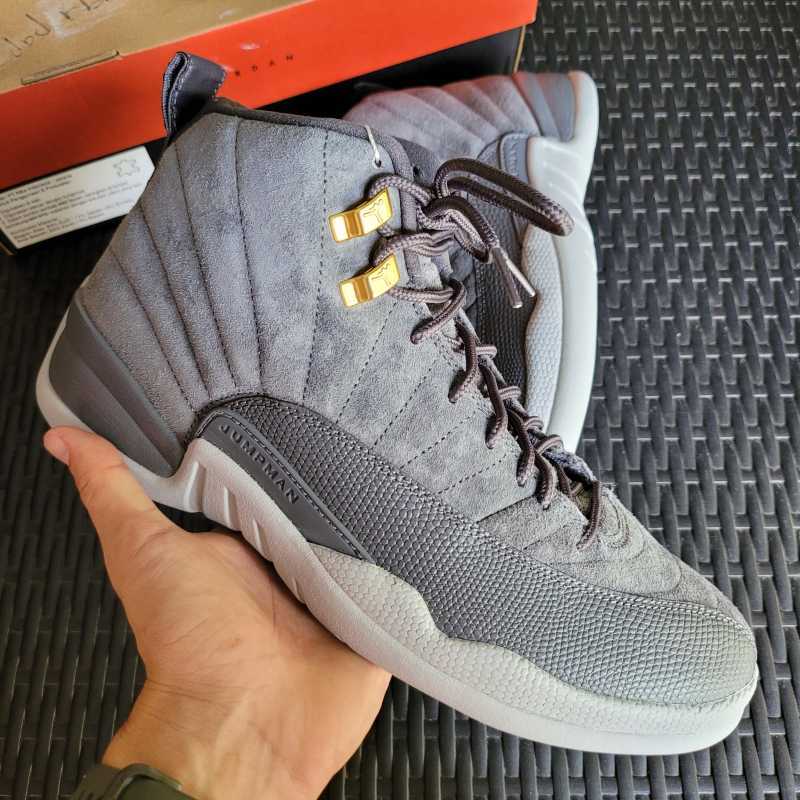 Air Jordan 12 Retro Dark Grey university blue white racer pink