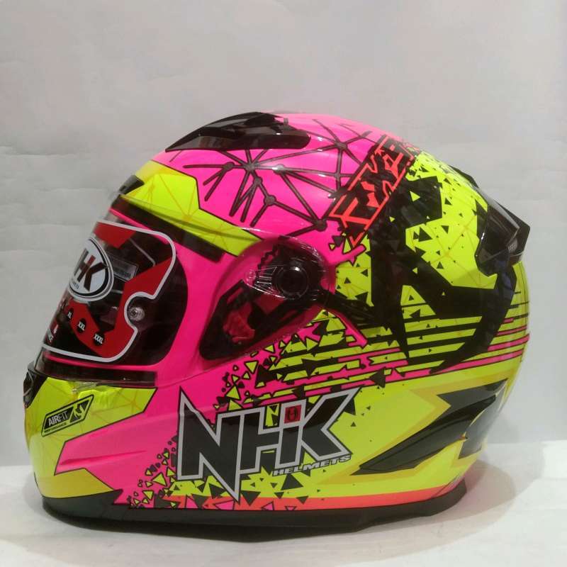 HELM NHK RX9 SE TOXIC PINK FLOU YELLOW HELM FULL FACE
