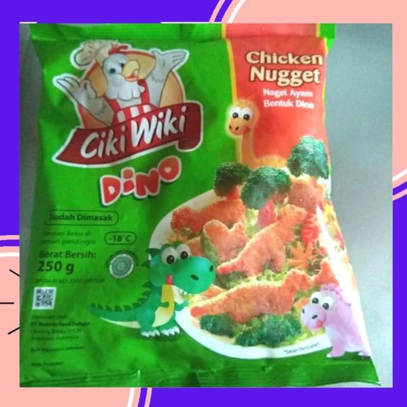 Nuget Nugget Ayam Dino Chiki Wiki Bekal makan Sekolah Anak Frozen Food