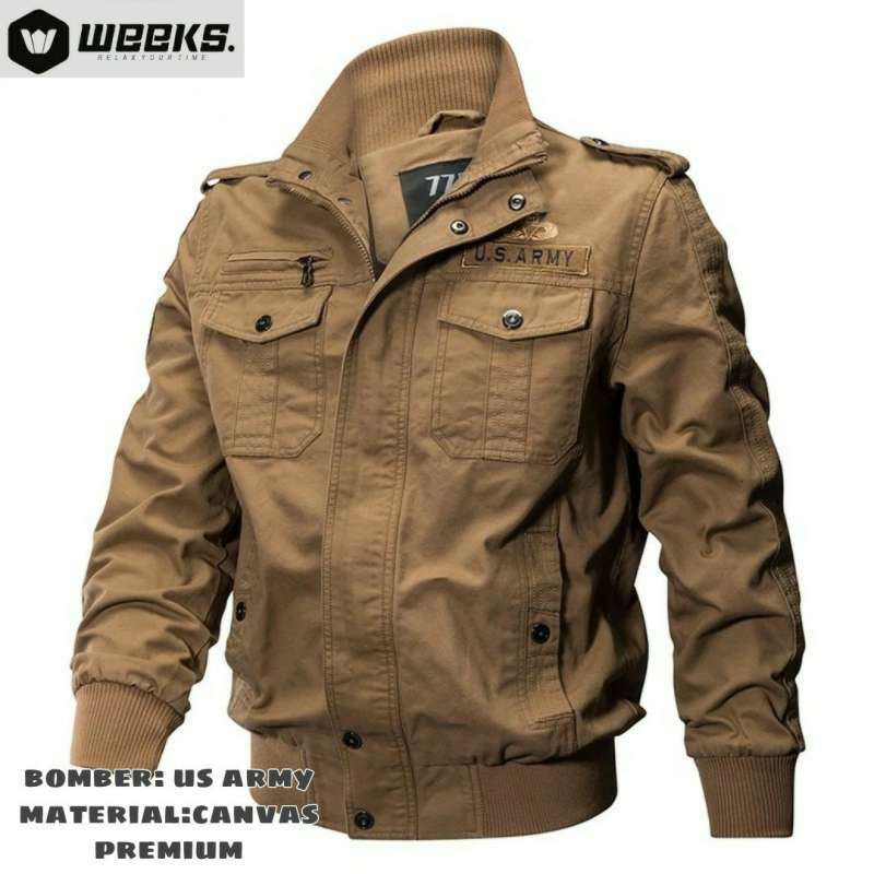 Jaket bomber army original sale