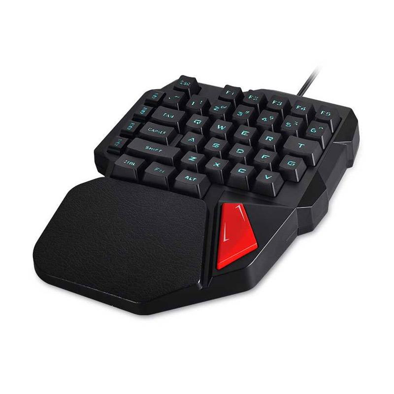 zeki single hand gaming keyboard rgb 38 keys