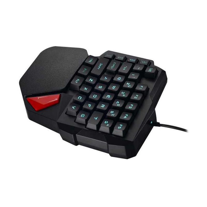 zeki single hand gaming keyboard rgb 38 keys