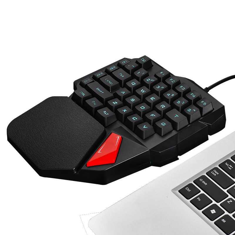 zeki single hand gaming keyboard rgb 38 keys
