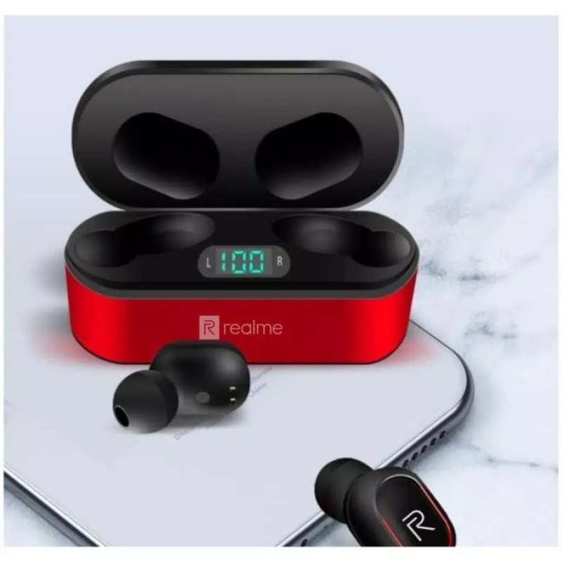 Jual REALME TWS V3 HEADSET BLUETOOTH WIRELESS SOUND SPORT METAL